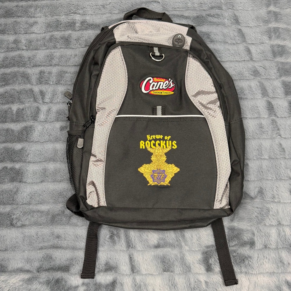 Port and Company Raising Cane's Krewe of Rocckus BTE Backpack Black Grey
